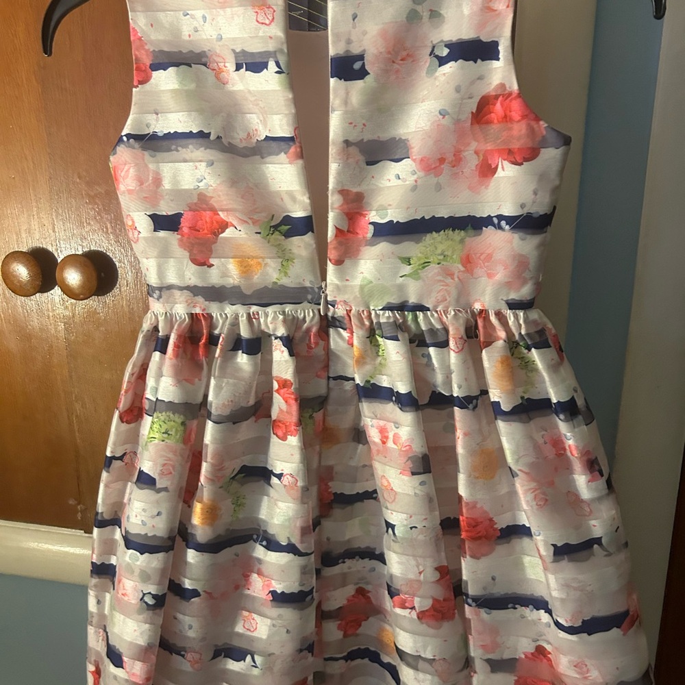 Floral Striped Kids Dress